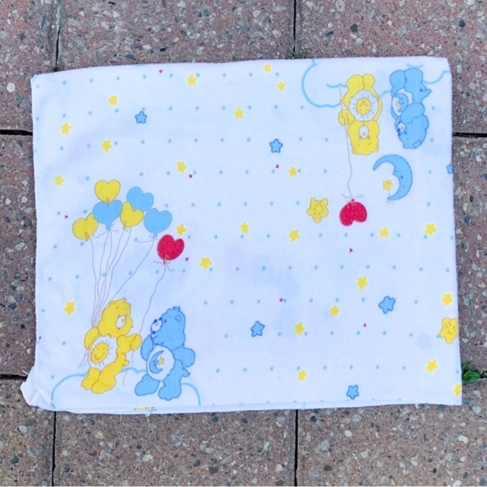 Vtg 1983 Care Bears Snugabye Receiving Blanket Made in Canada 80s Nursery